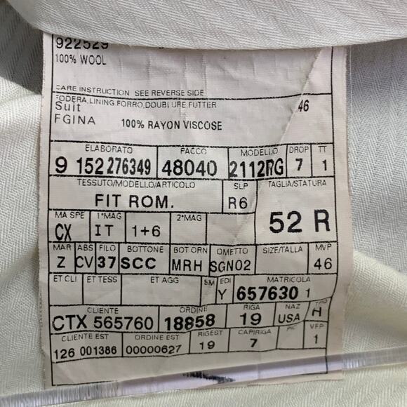 ERMENEGILDO ZEGNA Size 42 Regular Navy Blue Stripe Wool Notch Lapel Suit - Picture 16 of 16